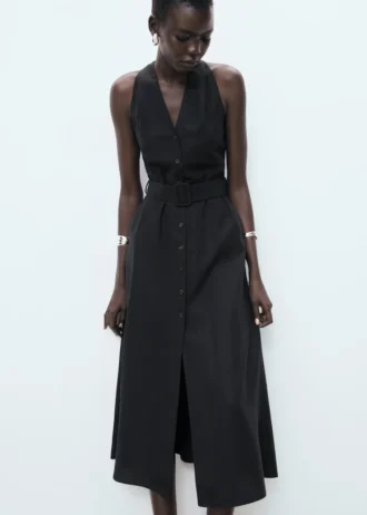 Sukienka z lyocellu z paskiem