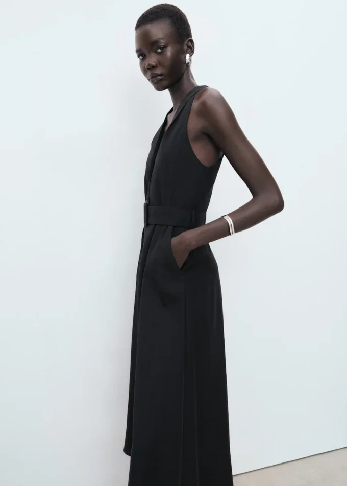 Sukienka z lyocellu z paskiem Sukienka z lyocellu z paskiem