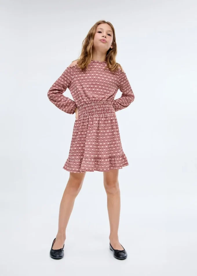 Sukienka z marszczeniami i nadrukiem Sukienka z marszczeniami i nadrukiem