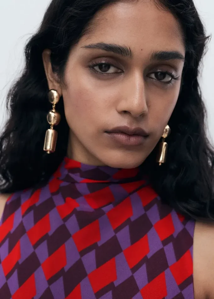 Sukienka z nadrukiem i kokardką Sukienka z nadrukiem i kokardką