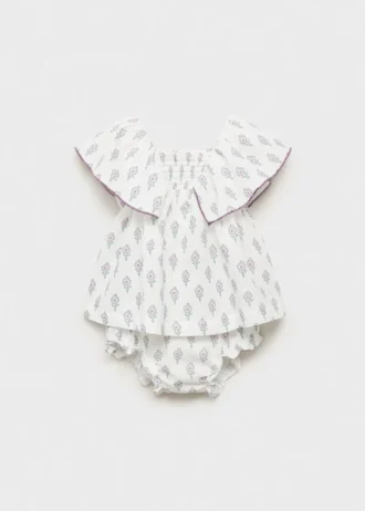 Sukienka z nadrukiem i osłonka na pieluchę