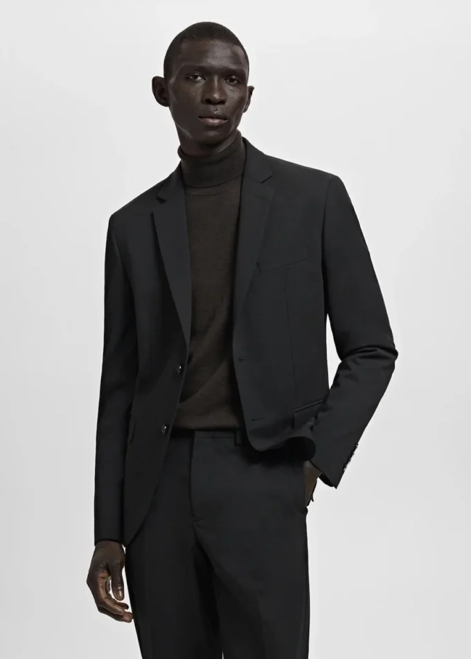 Super slim fit marynarka z elastycznego materiału Super slim fit marynarka z elastycznego materiału