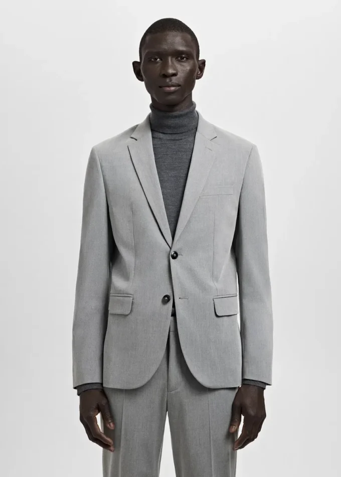 Super slim fit marynarka z elastycznego materiału Super slim fit marynarka z elastycznego materiału