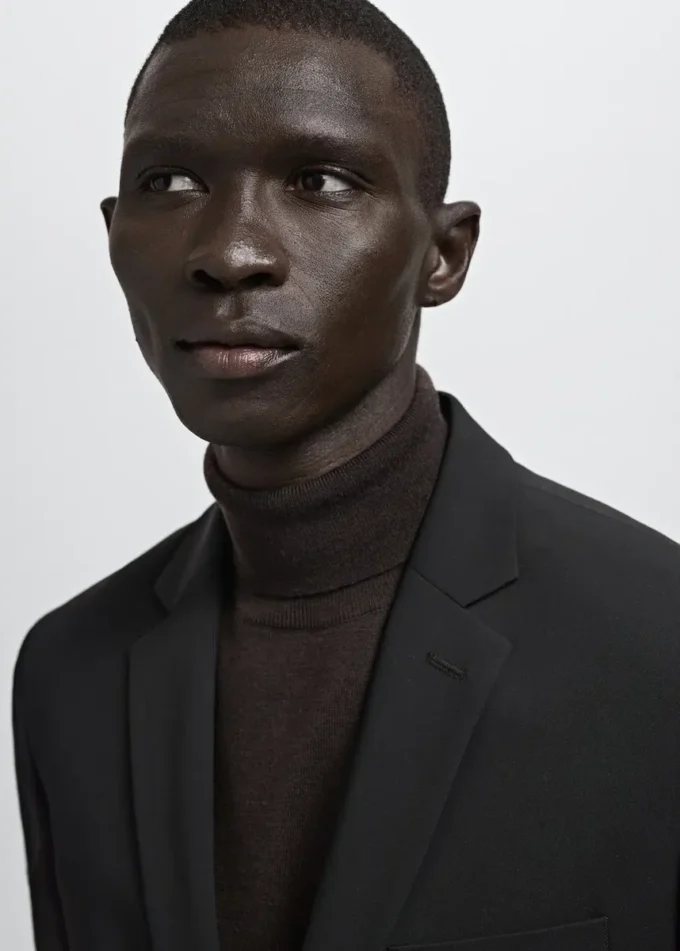 Super slim fit marynarka z elastycznego materiału Super slim fit marynarka z elastycznego materiału