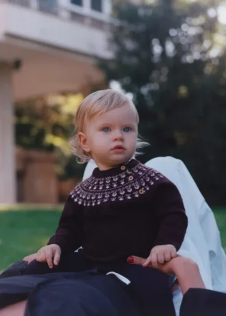 Sweter żakardowy z guzikami