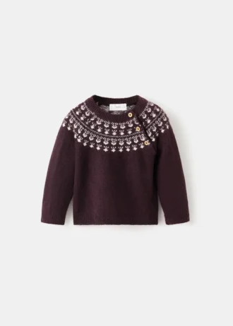 Sweter żakardowy z guzikami