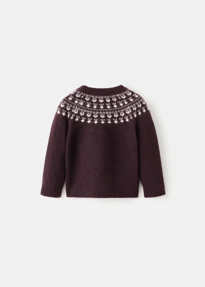 Sweter żakardowy z guzikami Sweter żakardowy z guzikami