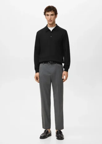 Sweter polo 100% wełna merynosowa