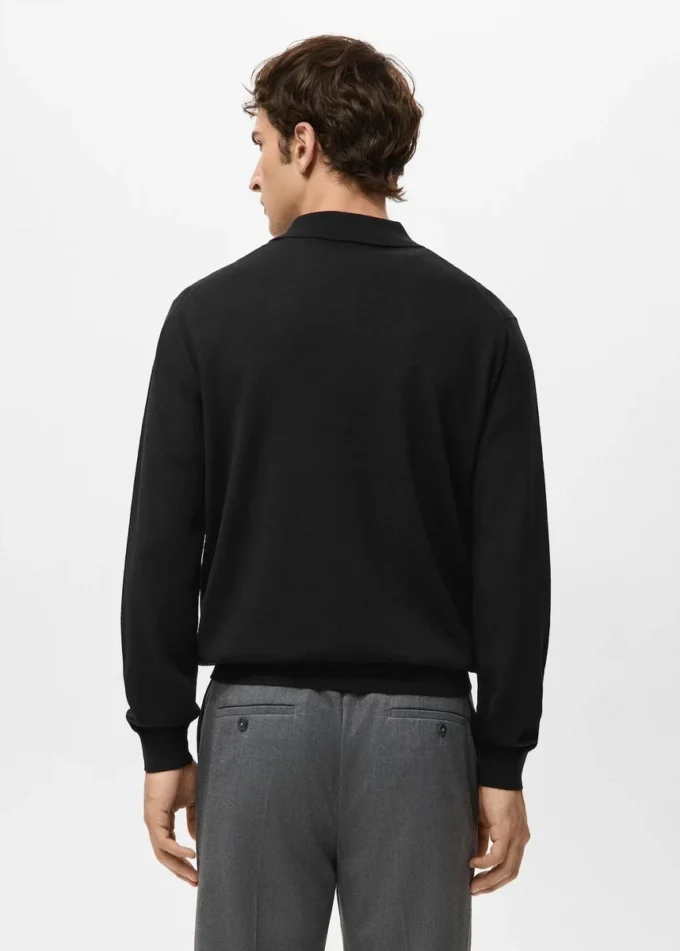 Sweter polo 100% wełna merynosowa Sweter polo 100% wełna merynosowa