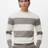 Sweter w paski z mieszanki wełny Sweter w paski z mieszanki wełny