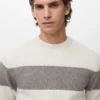 Sweter w paski z mieszanki wełny Sweter w paski z mieszanki wełny