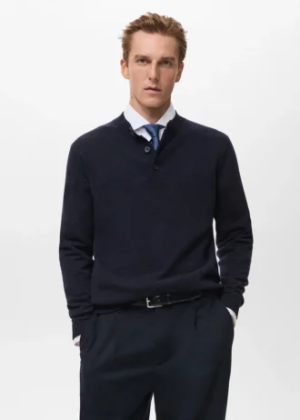 Sweter z dzianiny 100% bardzo delikatnej wełny