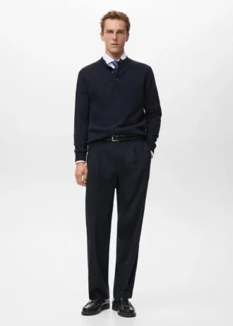 Sweter z dzianiny 100% bardzo delikatnej wełny