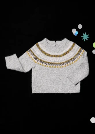 Sweter z dzianiny żakardowej