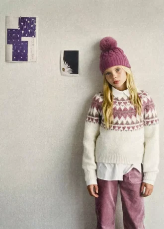 Sweter z dzianiny żakardowej