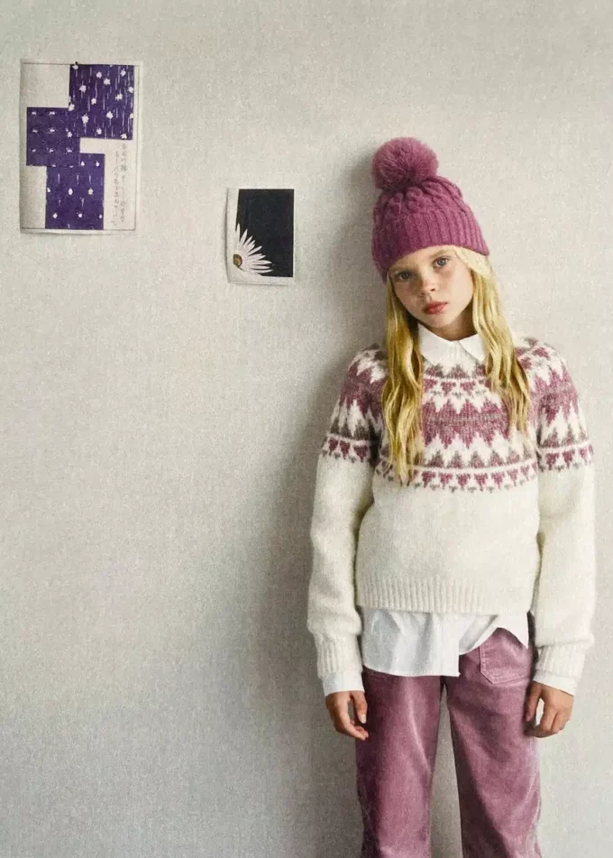 Sweter z dzianiny żakardowej Sweter z dzianiny żakardowej