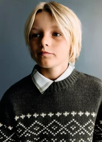 Sweter z dzianiny żakardowej