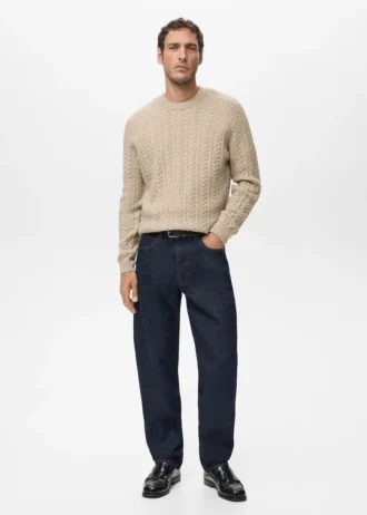 Sweter z dzianiny plecionej