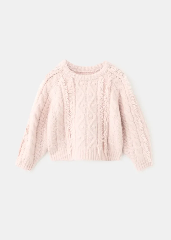 Sweter z dzianiny plecionej