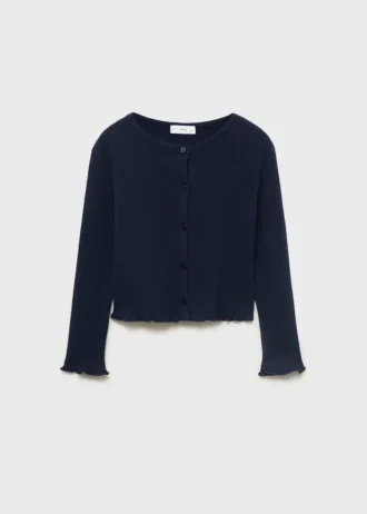 Sweter z dzianiny prążkowanej