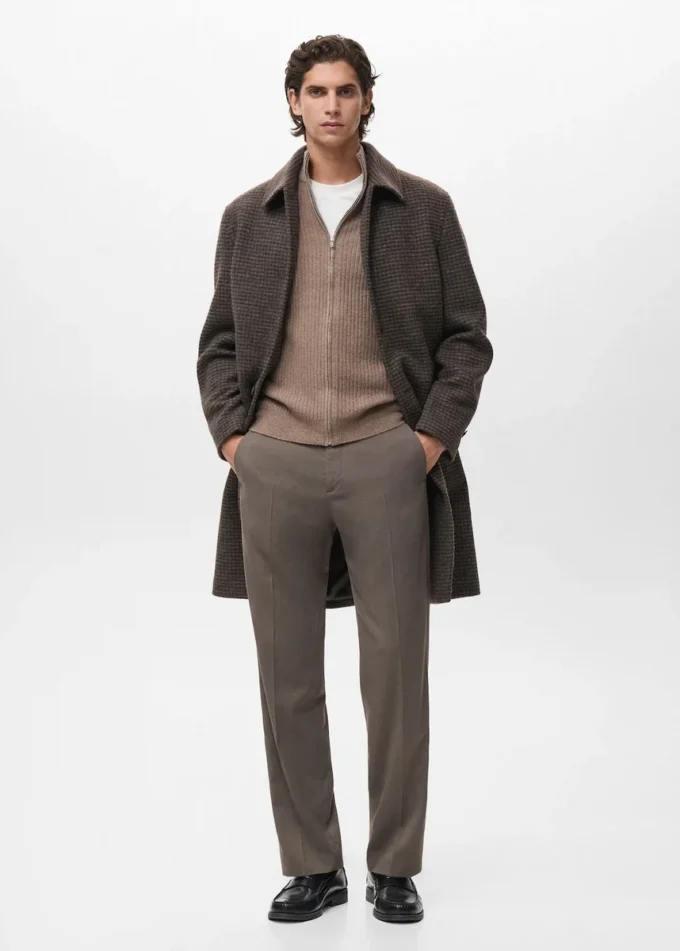 Sweter z dzianiny prążkowanej z zamkiem błyskawicznym Sweter z dzianiny prążkowanej z zamkiem błyskawicznym