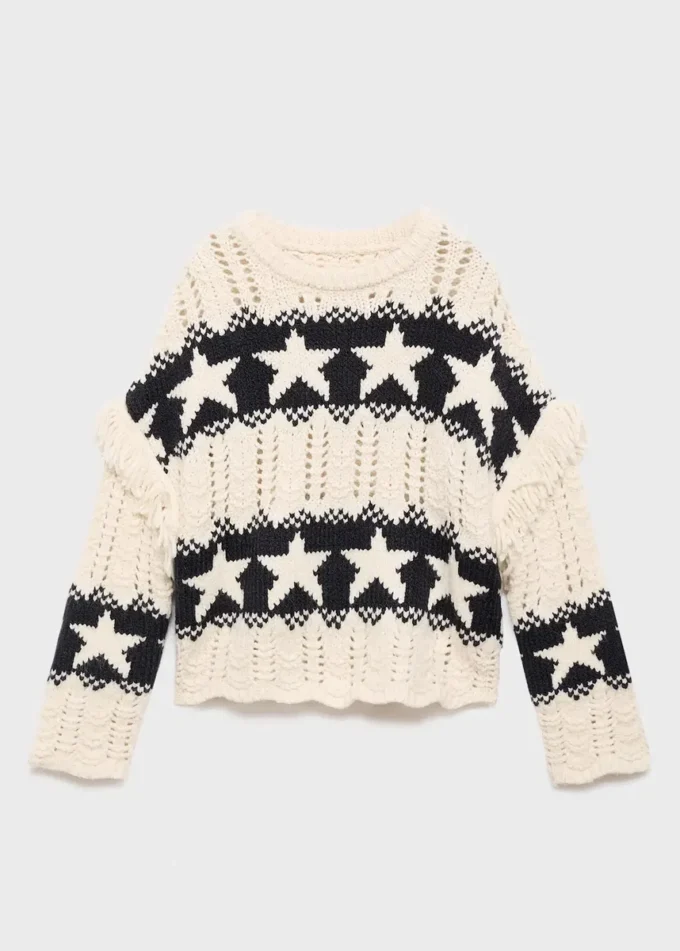 Sweter z dzianiny w gwiazdki Sweter z dzianiny w gwiazdki