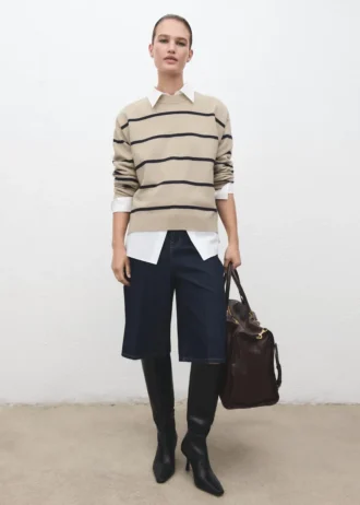 Sweter z dzianiny w paski Sweter z dzianiny w paski