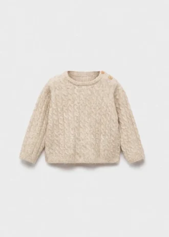 Sweter z dzianiny warkoczowej