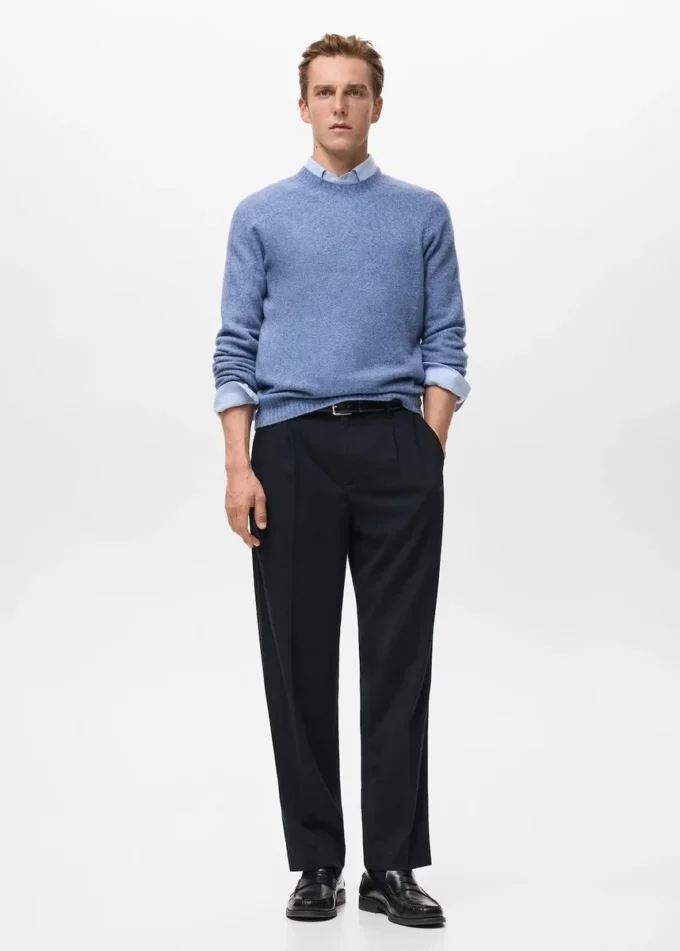 Sweter z dzianiny z mieszanki wełny Sweter z dzianiny z mieszanki wełny