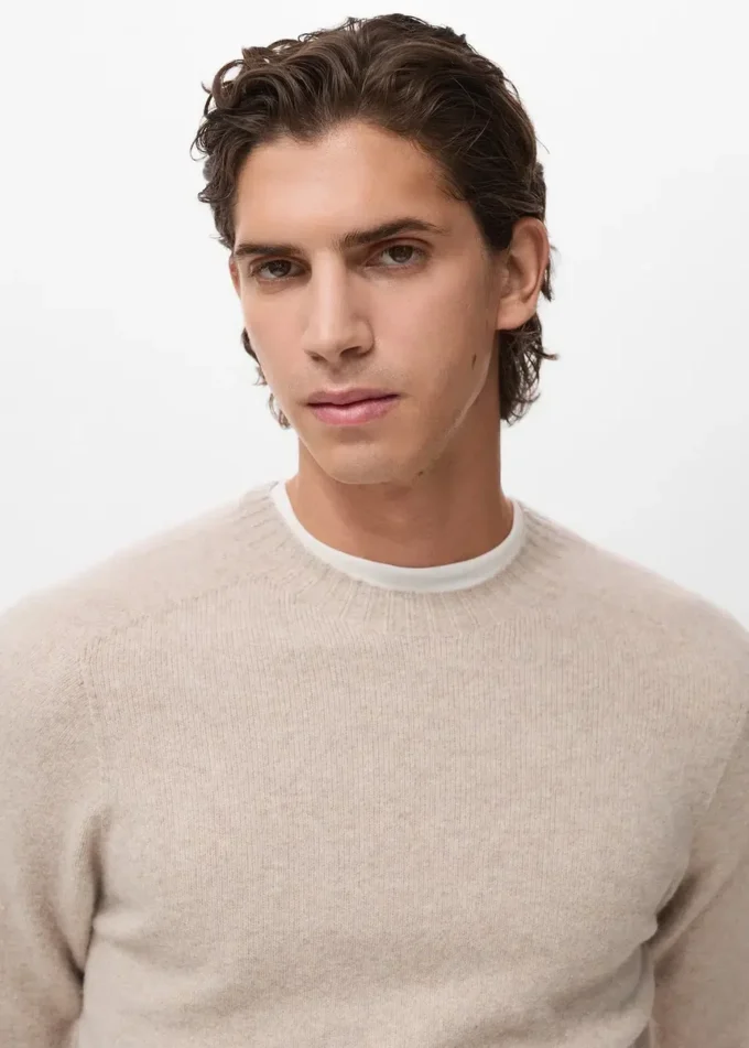 Sweter z dzianiny z mieszanki wełny Sweter z dzianiny z mieszanki wełny