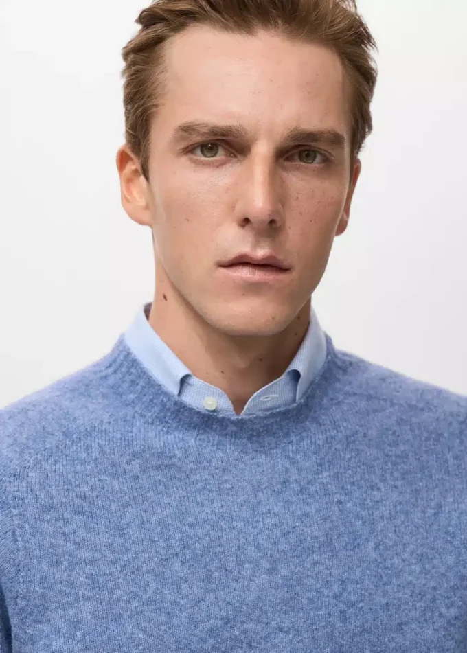 Sweter z dzianiny z mieszanki wełny Sweter z dzianiny z mieszanki wełny