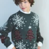 Sweter z dzianiny z motywem świątecznym Sweter z dzianiny z motywem świątecznym
