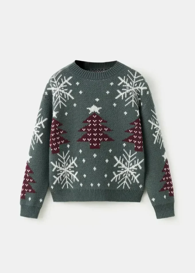 Sweter z dzianiny z motywem świątecznym Sweter z dzianiny z motywem świątecznym