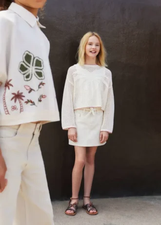 Spódnica jeansowa z kokardą