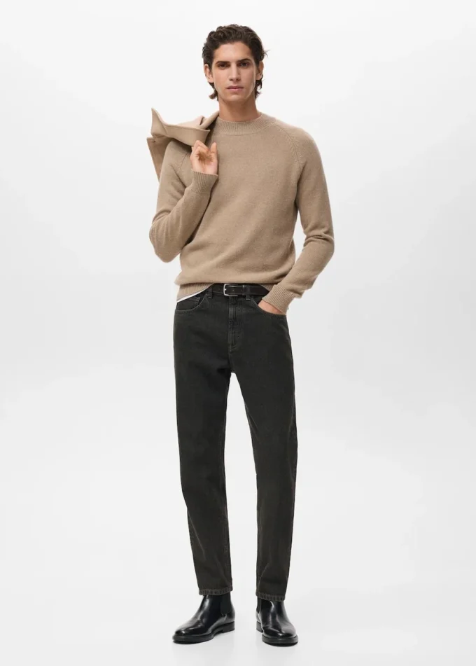 Sweter z dzianiny ze 100% włoskiej wełny Sweter z dzianiny ze 100% włoskiej wełny