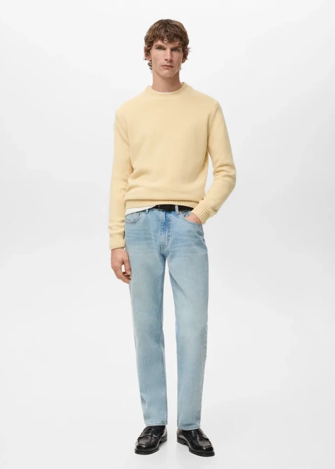 Sweter z dzianiny ze 100% włoskiej wełny Sweter z dzianiny ze 100% włoskiej wełny