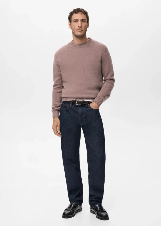 Sweter z dzianiny ze 100% włoskiej wełny Sweter z dzianiny ze 100% włoskiej wełny