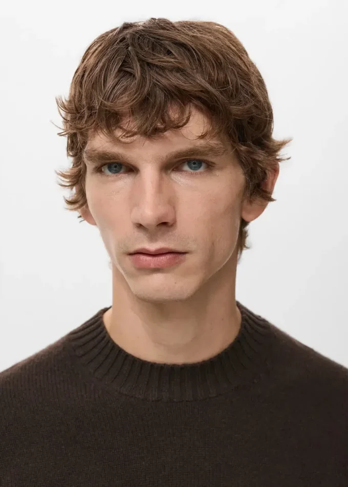 Sweter z dzianiny ze 100% włoskiej wełny Sweter z dzianiny ze 100% włoskiej wełny