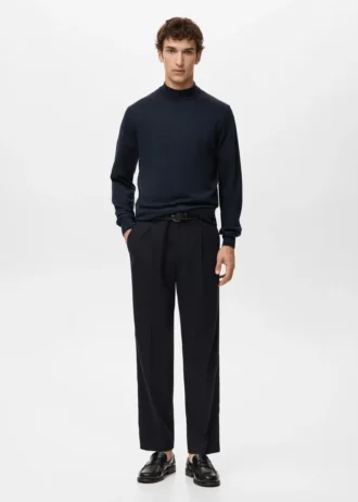 Sweter z golfem, 100% wełna