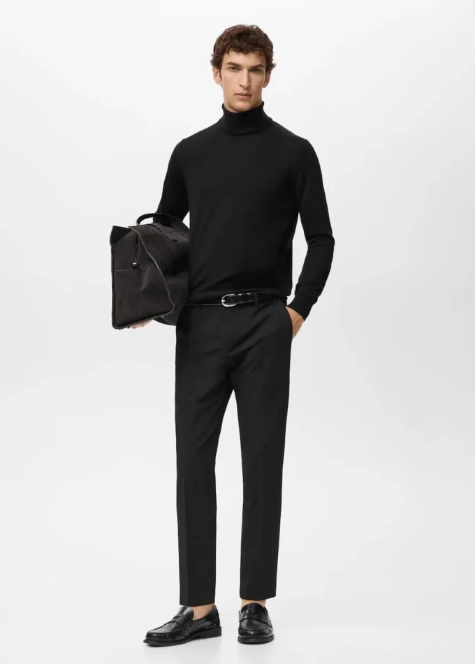 Sweter z golfem, 100% wełna merynosowa Sweter z golfem, 100% wełna merynosowa