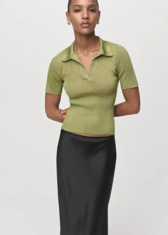 Sweter z golfem z lureksu Sweter z golfem z lureksu