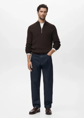 Sweter z kołnierzem Perkins z 100% bawełny