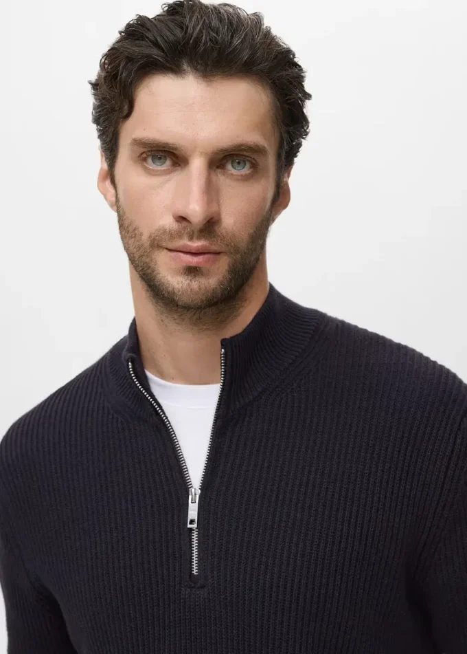 Sweter z kołnierzem Perkins z 100% bawełny Sweter z kołnierzem Perkins z 100% bawełny