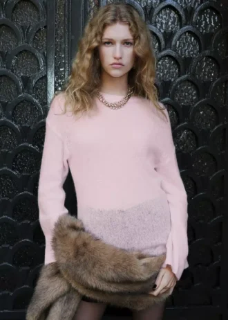 Sweter z mieszanki wełny i alpaki Sweter z mieszanki wełny i alpaki