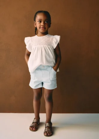 Szorty jeansowe typu paperbag