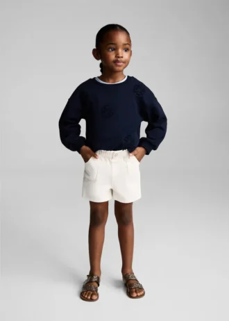 Szorty jeansowe typu paperbag