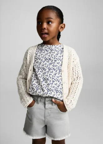 Szorty jeansowe z postrzępionym brzegiem