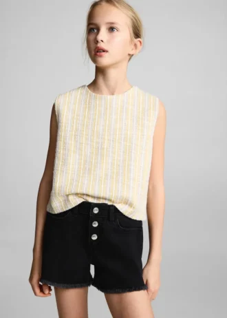 Szorty jeansowe z postrzępionym brzegiem