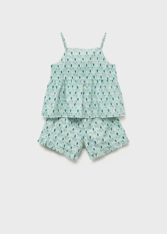 Szorty piżamowe z falbanami