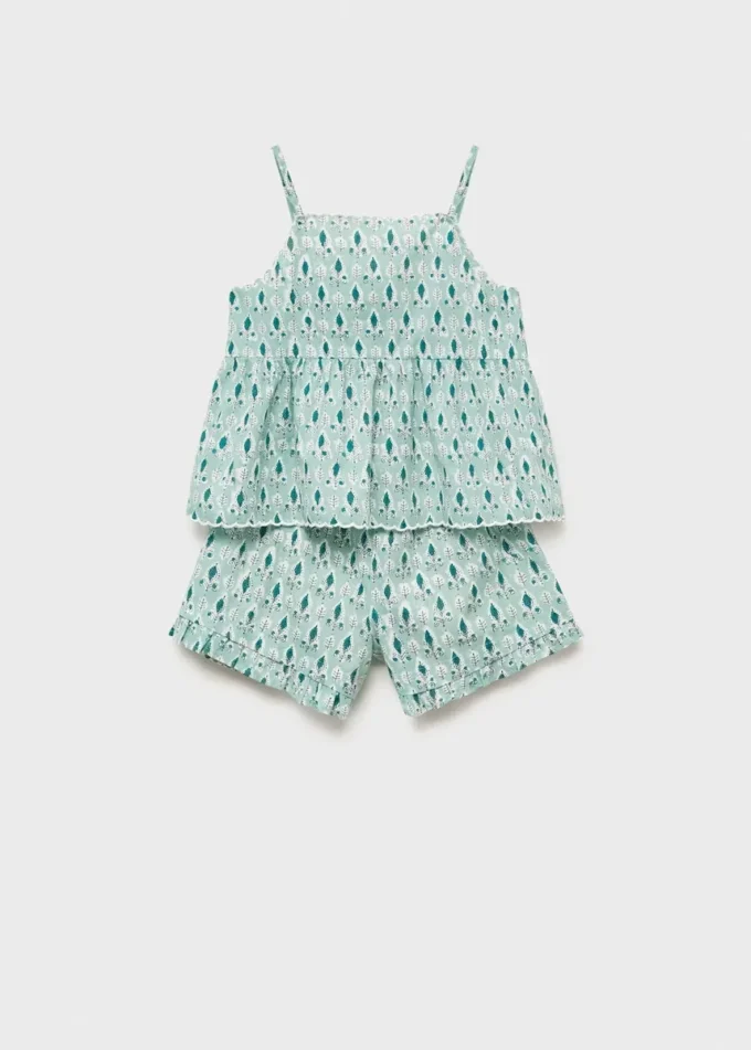 Szorty piżamowe z falbanami Szorty piżamowe z falbanami